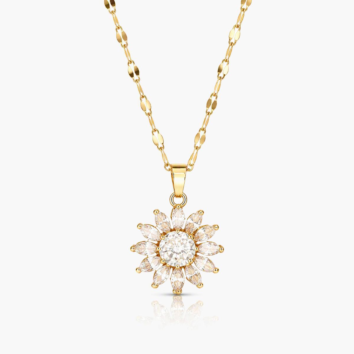 Elegant Flower Pendant Necklace