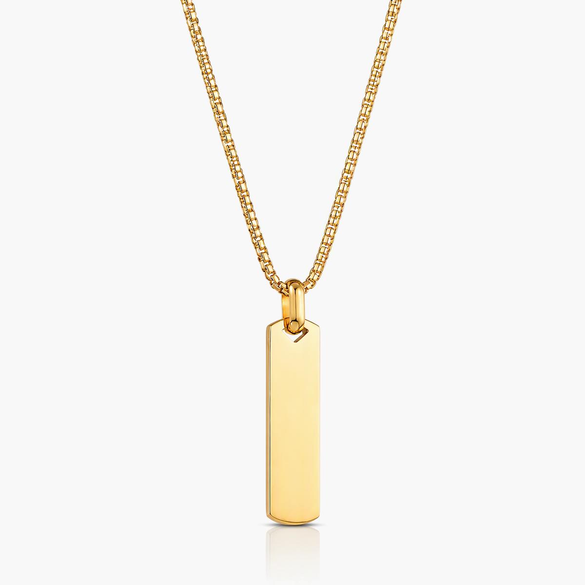 Minimalist Rectangular Bar Pendant Necklace