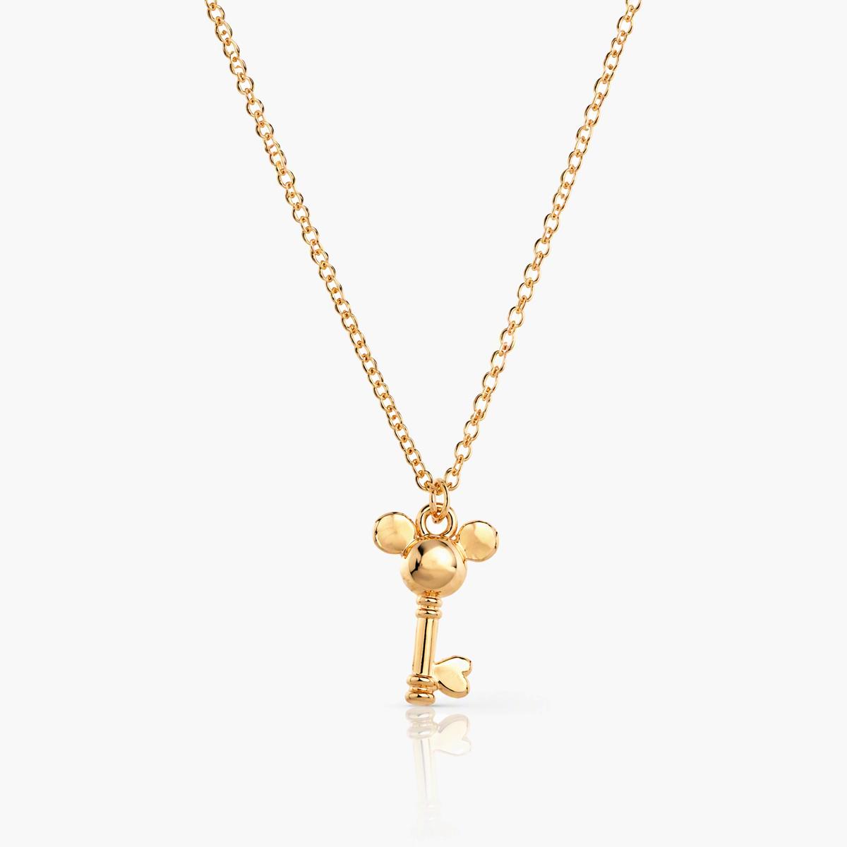 Dainty Mouse Head Key Pendant Necklace