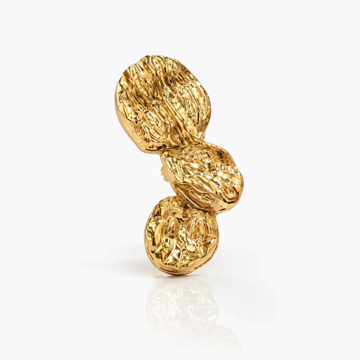 Chunky Textured Triple Drop Earrings
