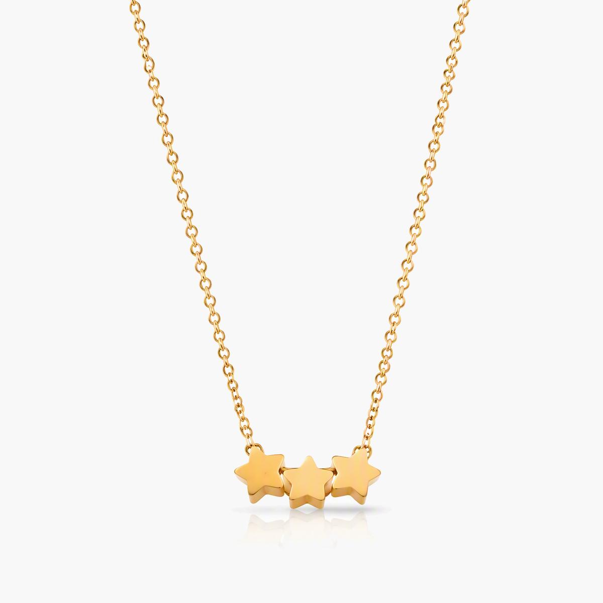 Dainty Three Star Charms Necklace