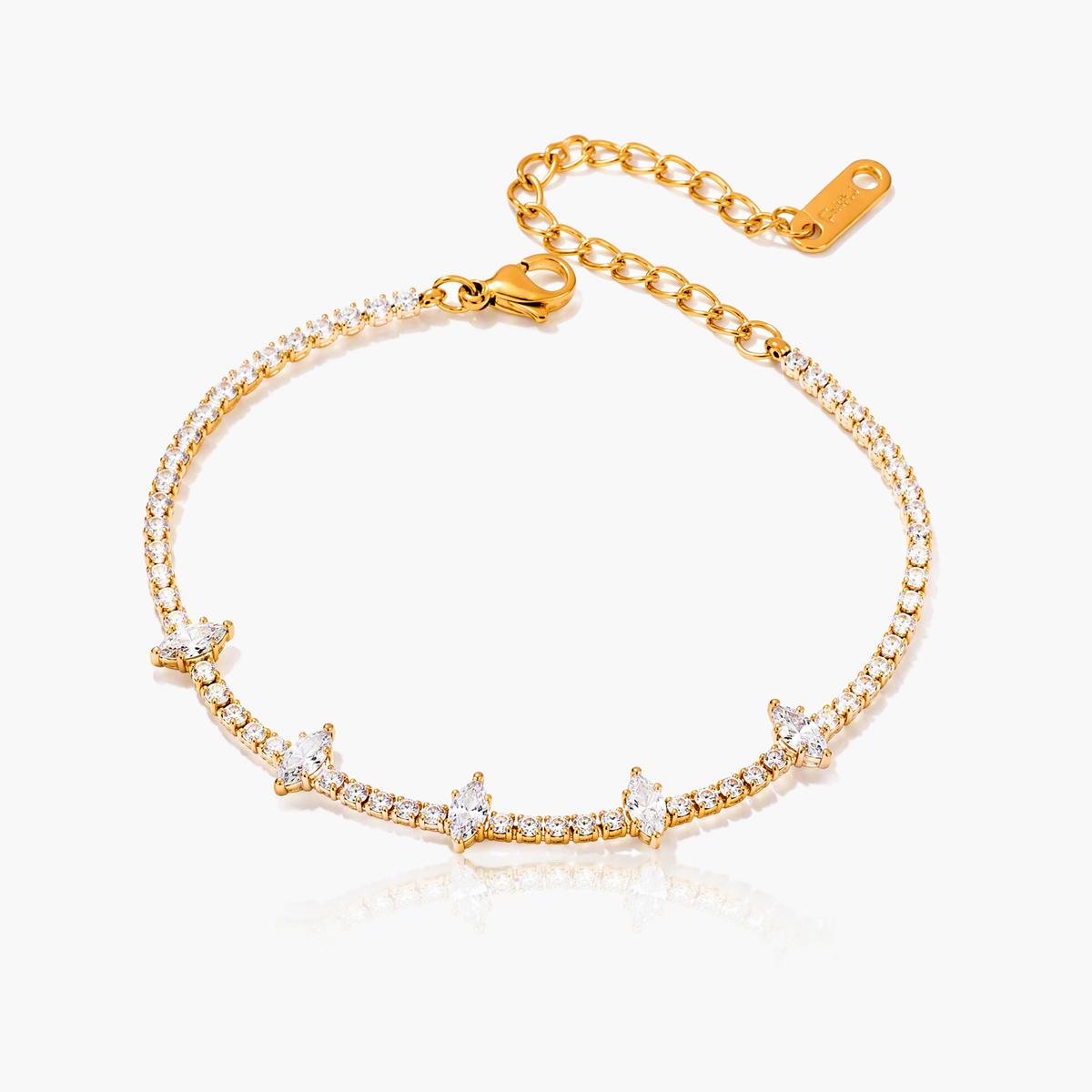 Dainty Marquise Stone Tennis Bracelet