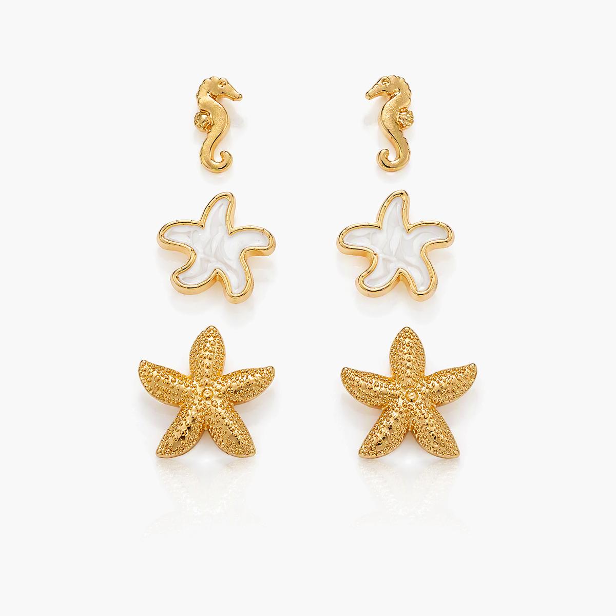 Cute Starfish & Shell Earrings