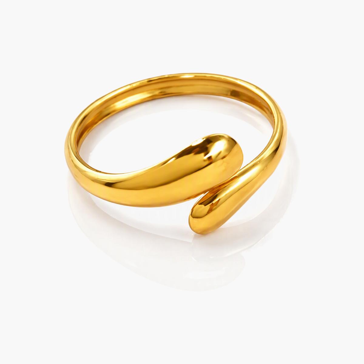 Twisted Spiral Open Cuff Ring