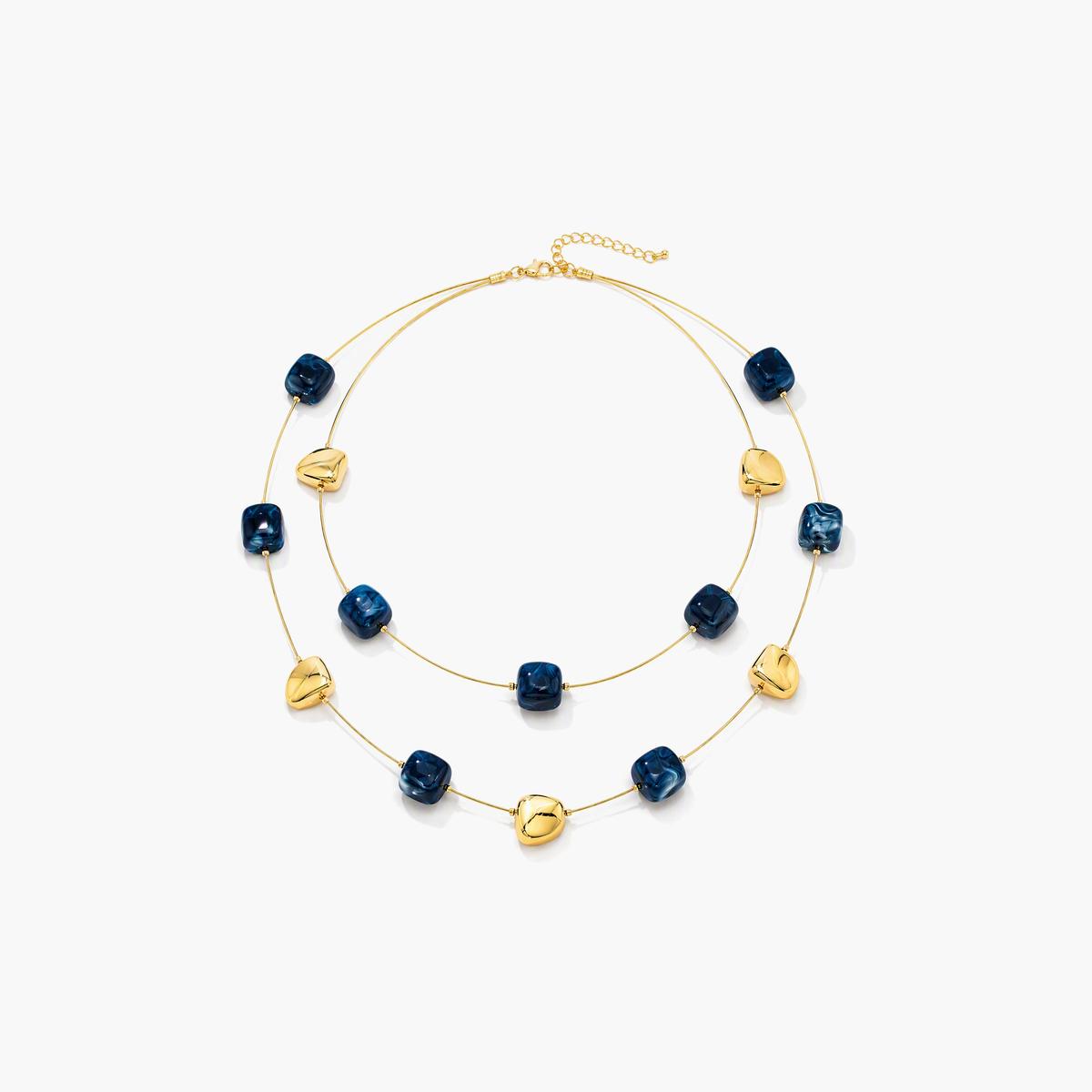 Trendy Irregular Bead Layered Necklace