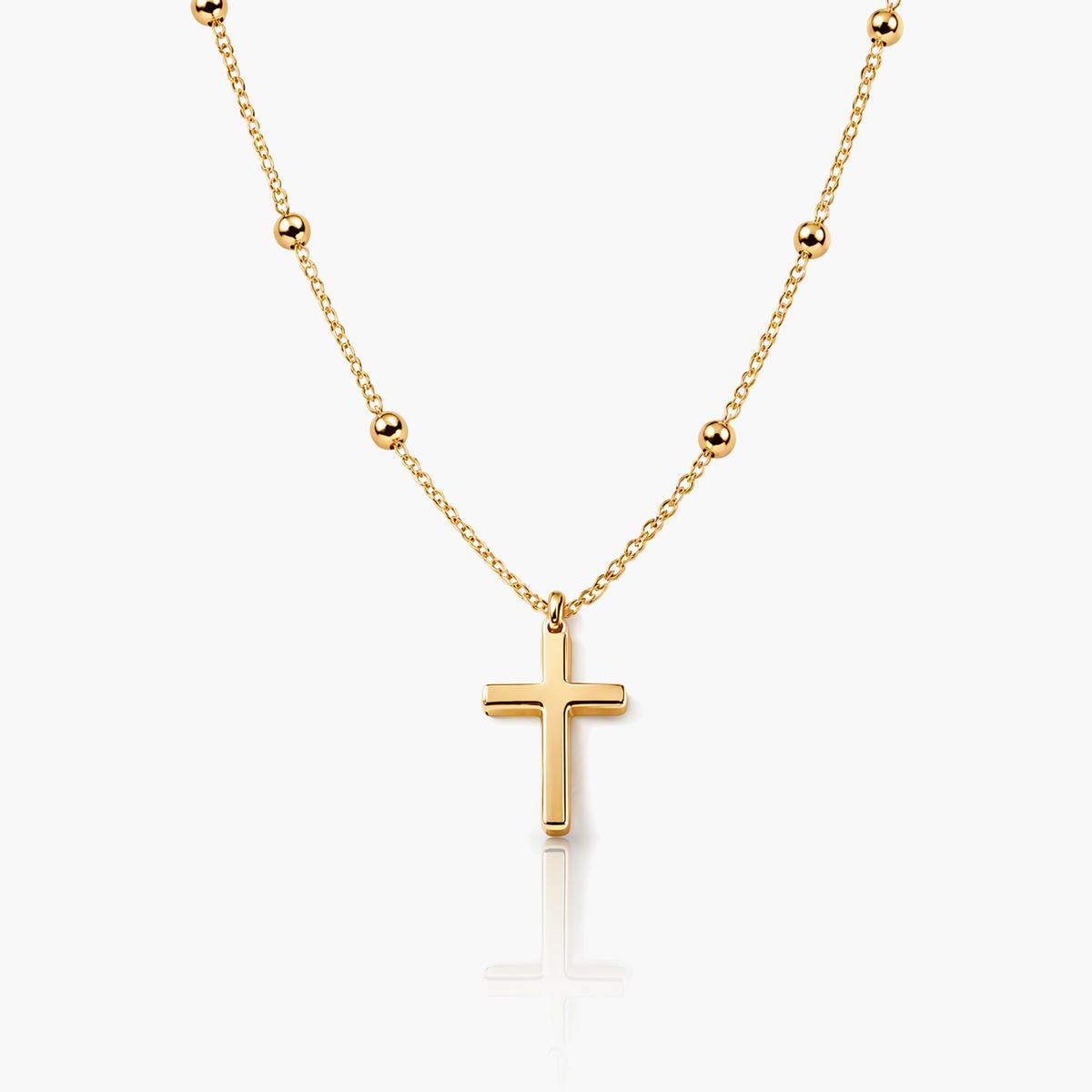 Dainty Cross Beaded Necklace