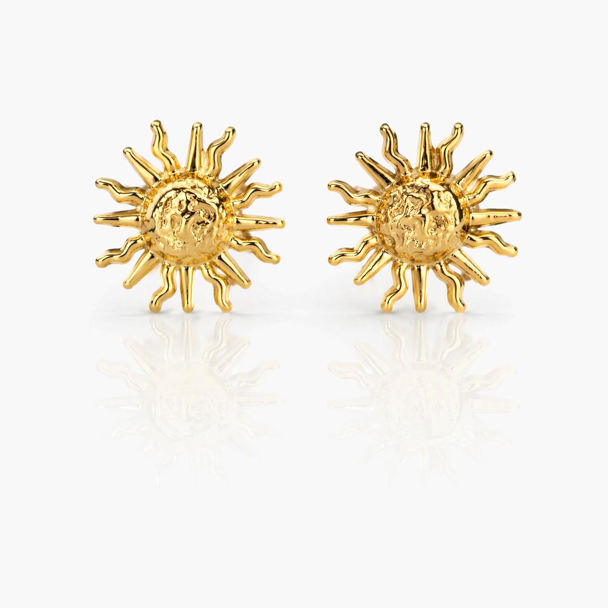 Dainty Sunburst Stud Earrings