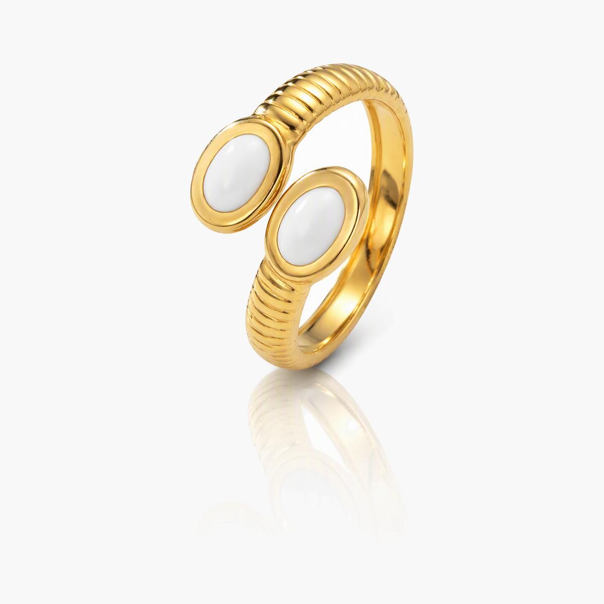 Trendy Flower and Heart Ring