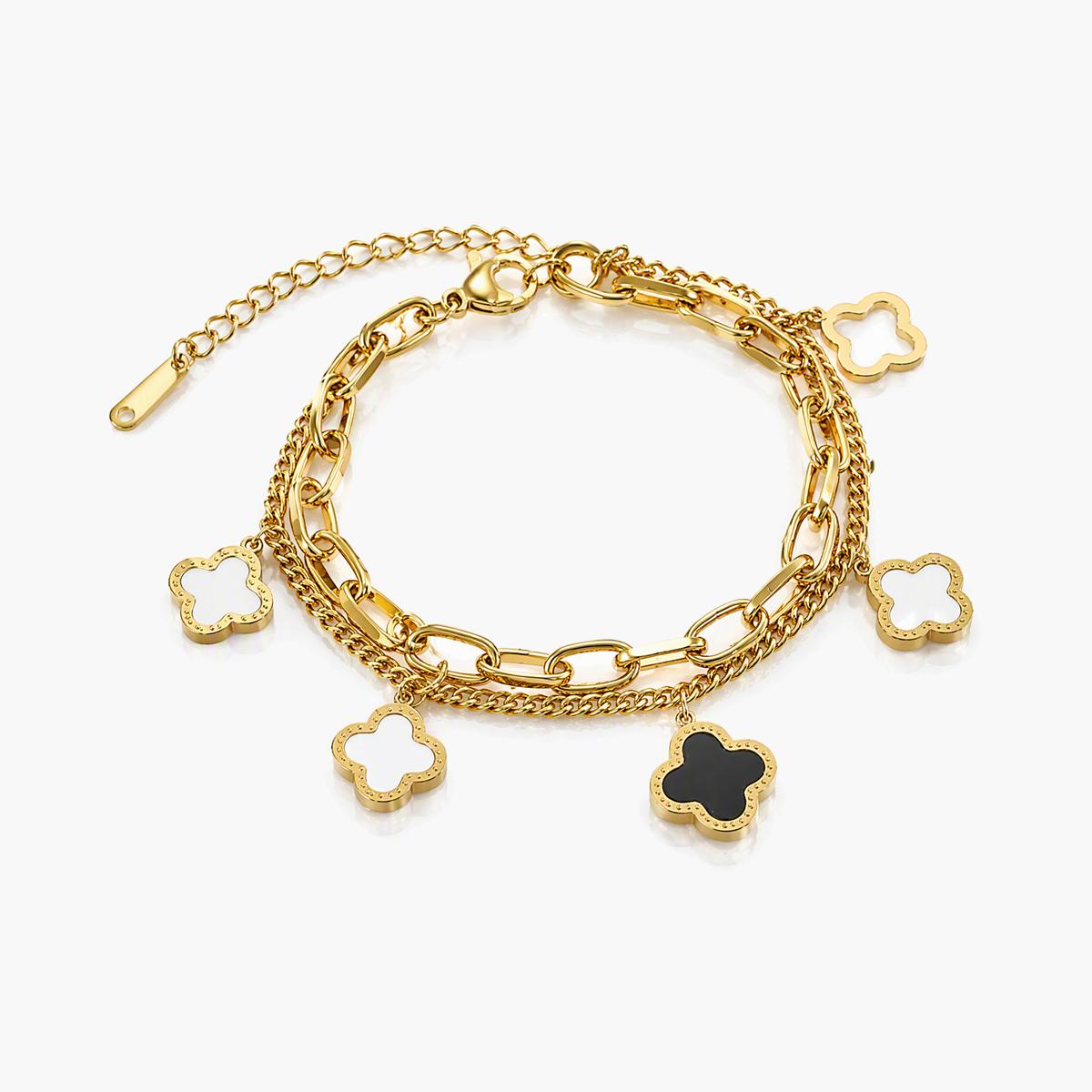 Four-Leaf Clover Charm Bracelet