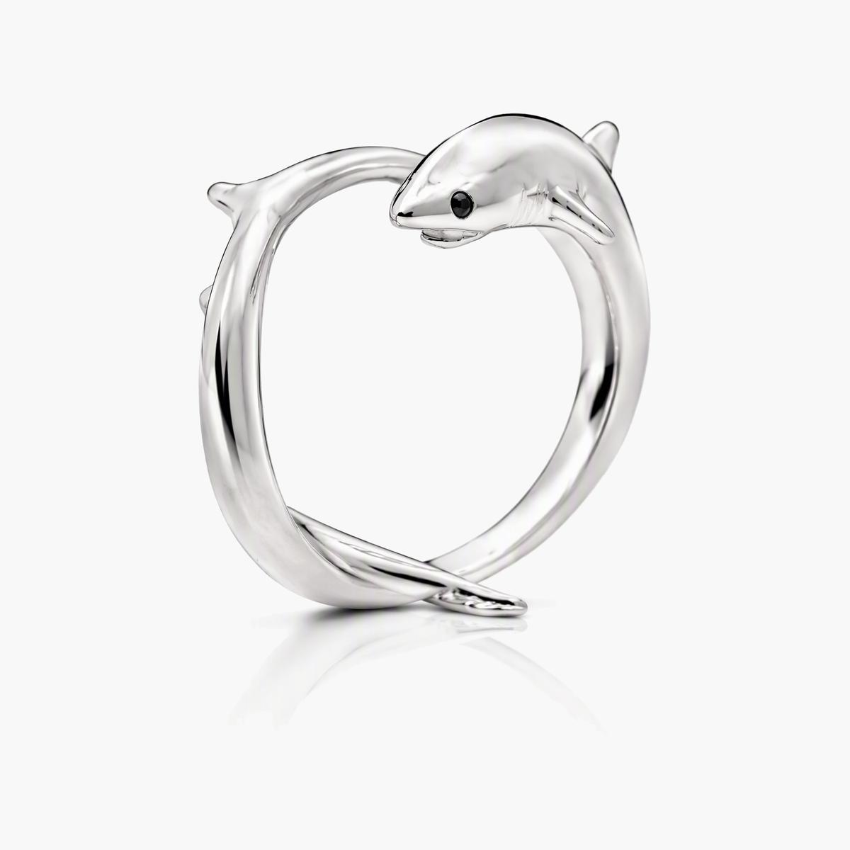 Cute Shark Open Ring