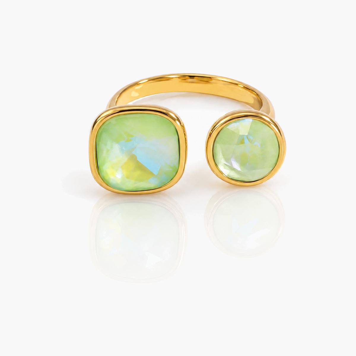Trendy Double Stone Ring