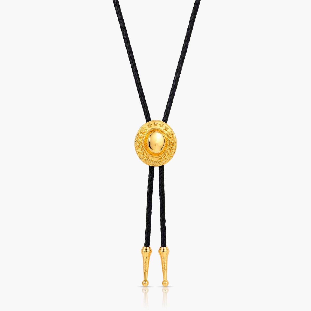 Vintage Circle Disc Bolo Tie