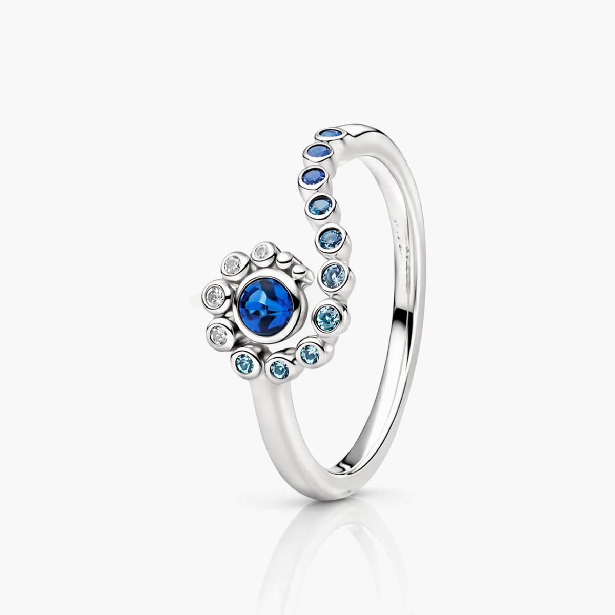 Elegant Flower Spiral Ring