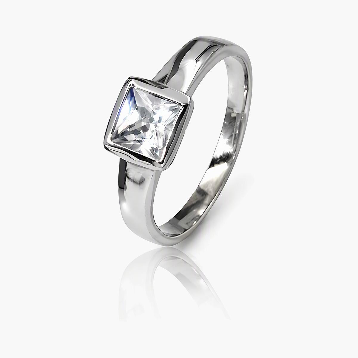 Minimalist Square Stone Ring