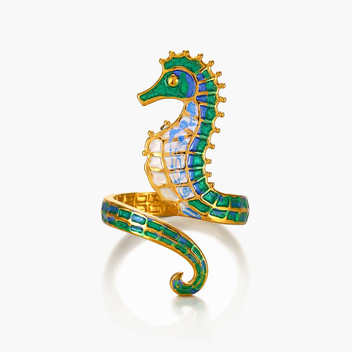 Cute Seahorse Wrap Ring