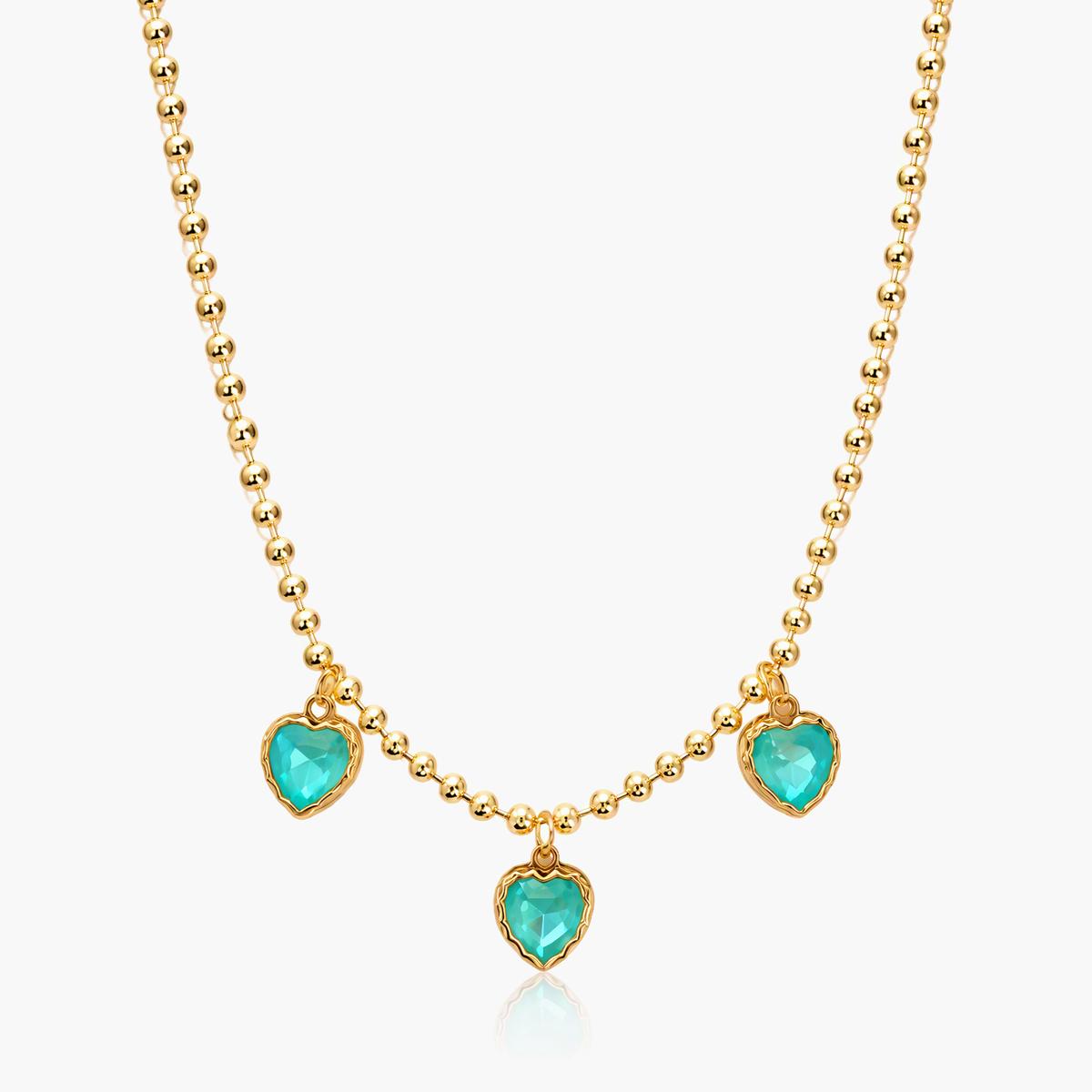 Trendy Multicolor Heart Necklace