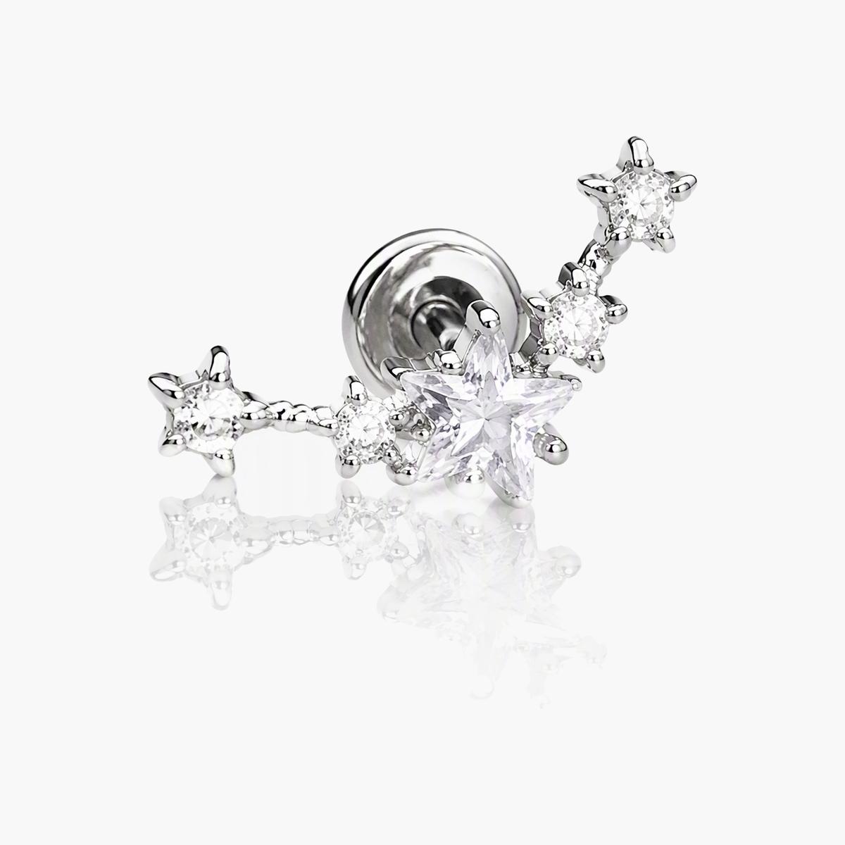 Dainty Star Cluster Stud Earrings