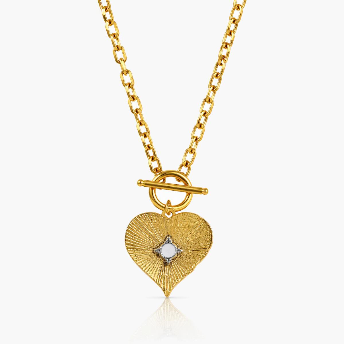 Trendy Heart Charm Necklace