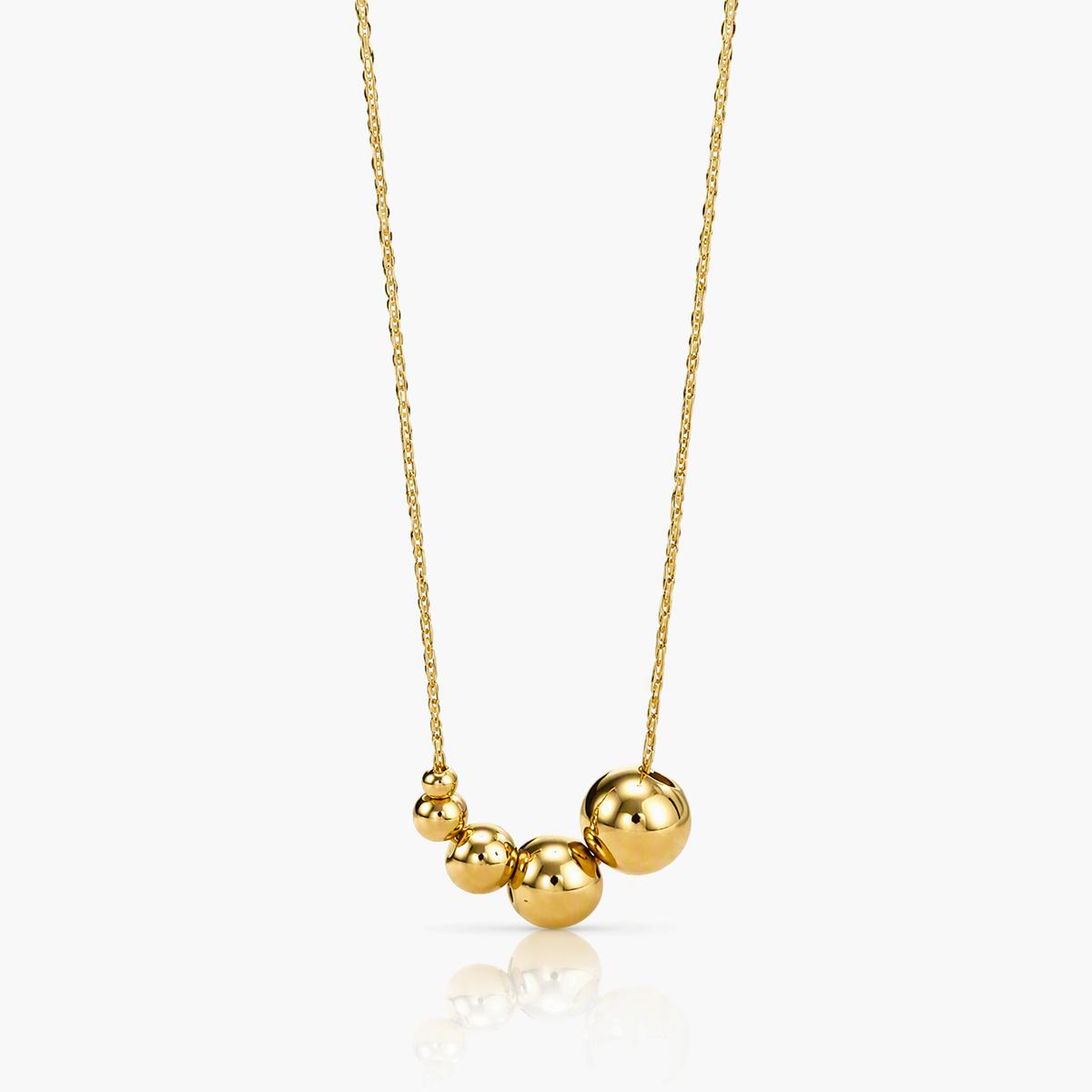 Minimalist Graduated Sphere Necklace