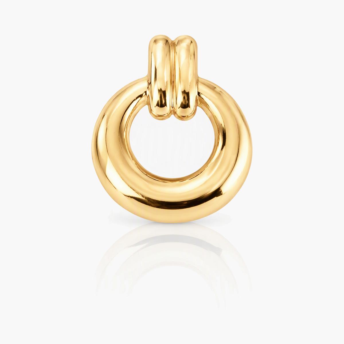 Chunky Double Loop Ring Earrings