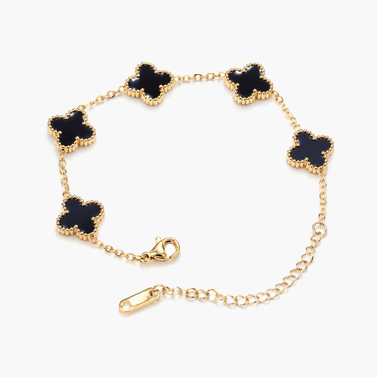 Dainty Four-Leaf Clover Bracelet