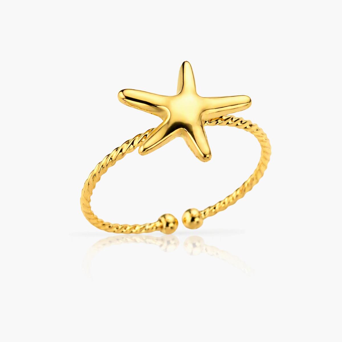 Dainty Starfish Open Ring