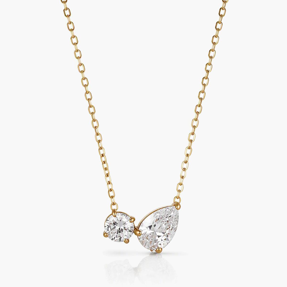 Dainty Two-Stone Pendant Necklace