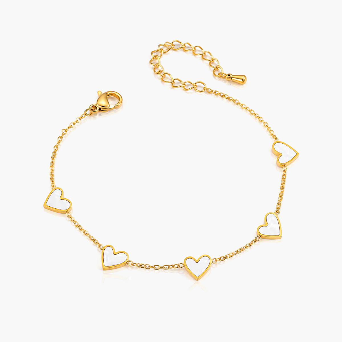 Cute Heart Charm Bracelet