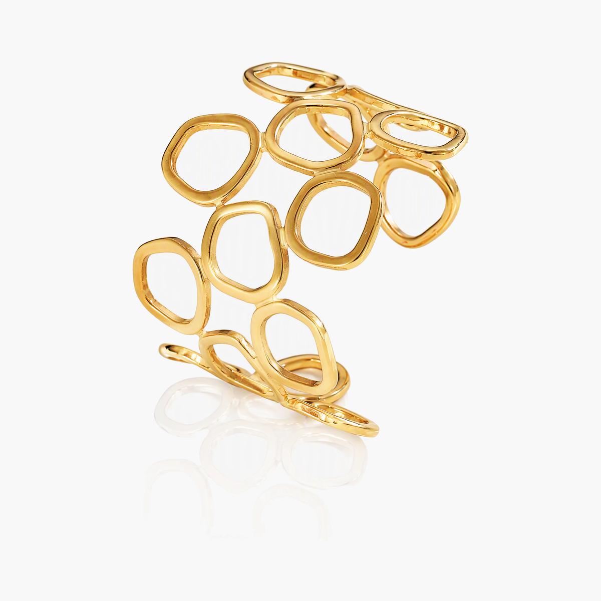 Geometric Open Link Cuff Bracelet