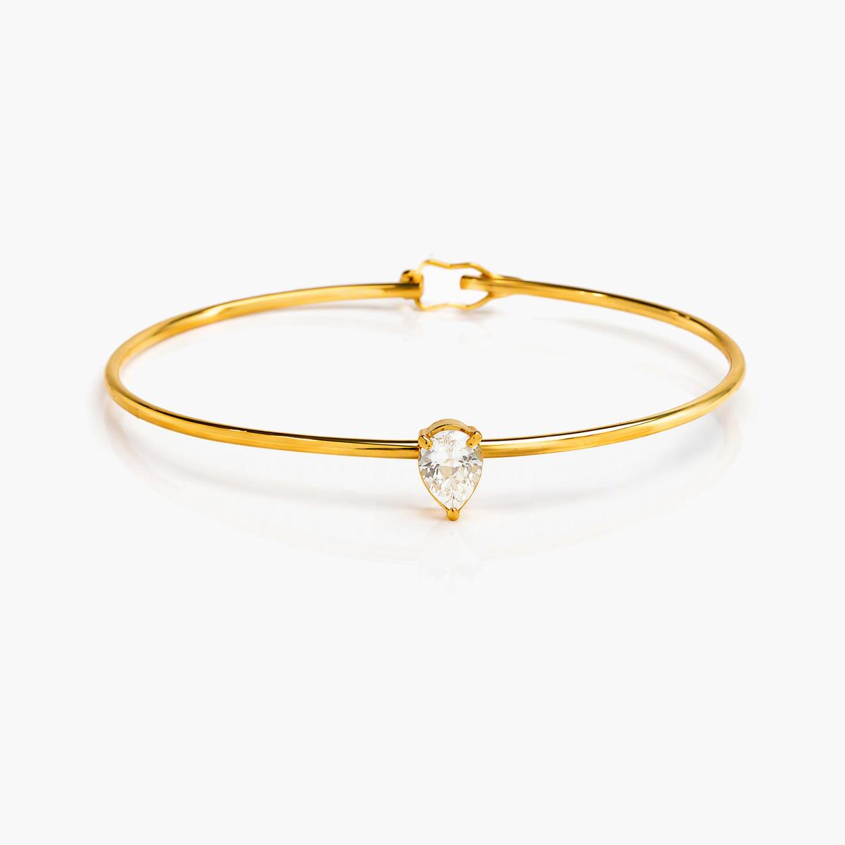 Dainty Single Stone Bangle