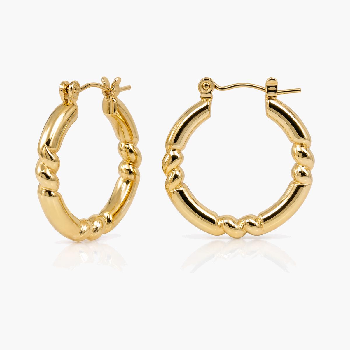Twisted Rope Hoop Earrings