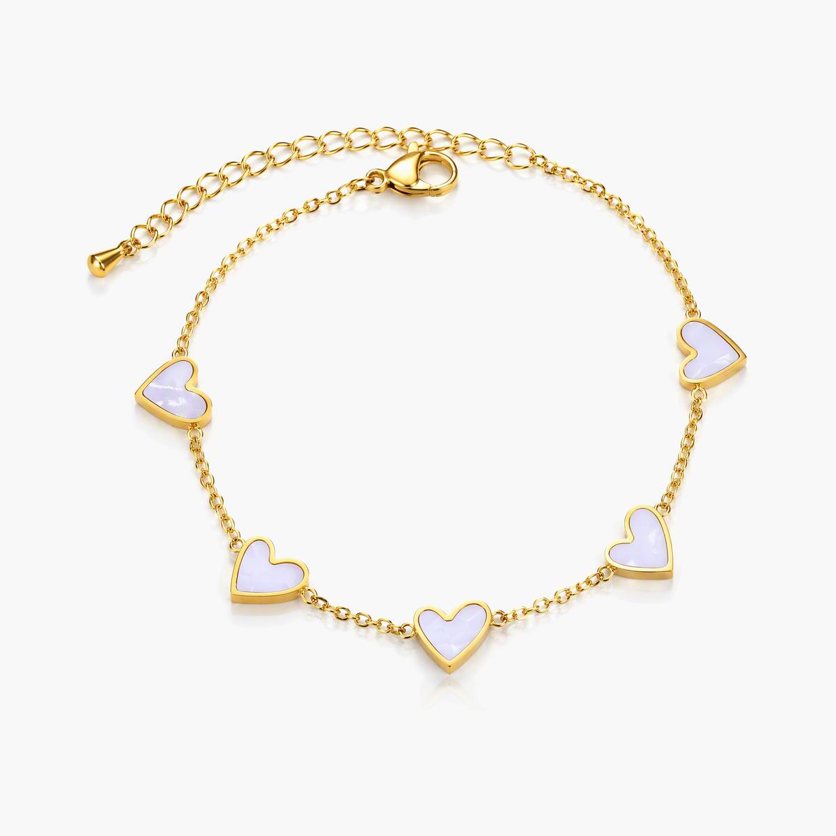 Dainty Heart Charm Bracelet