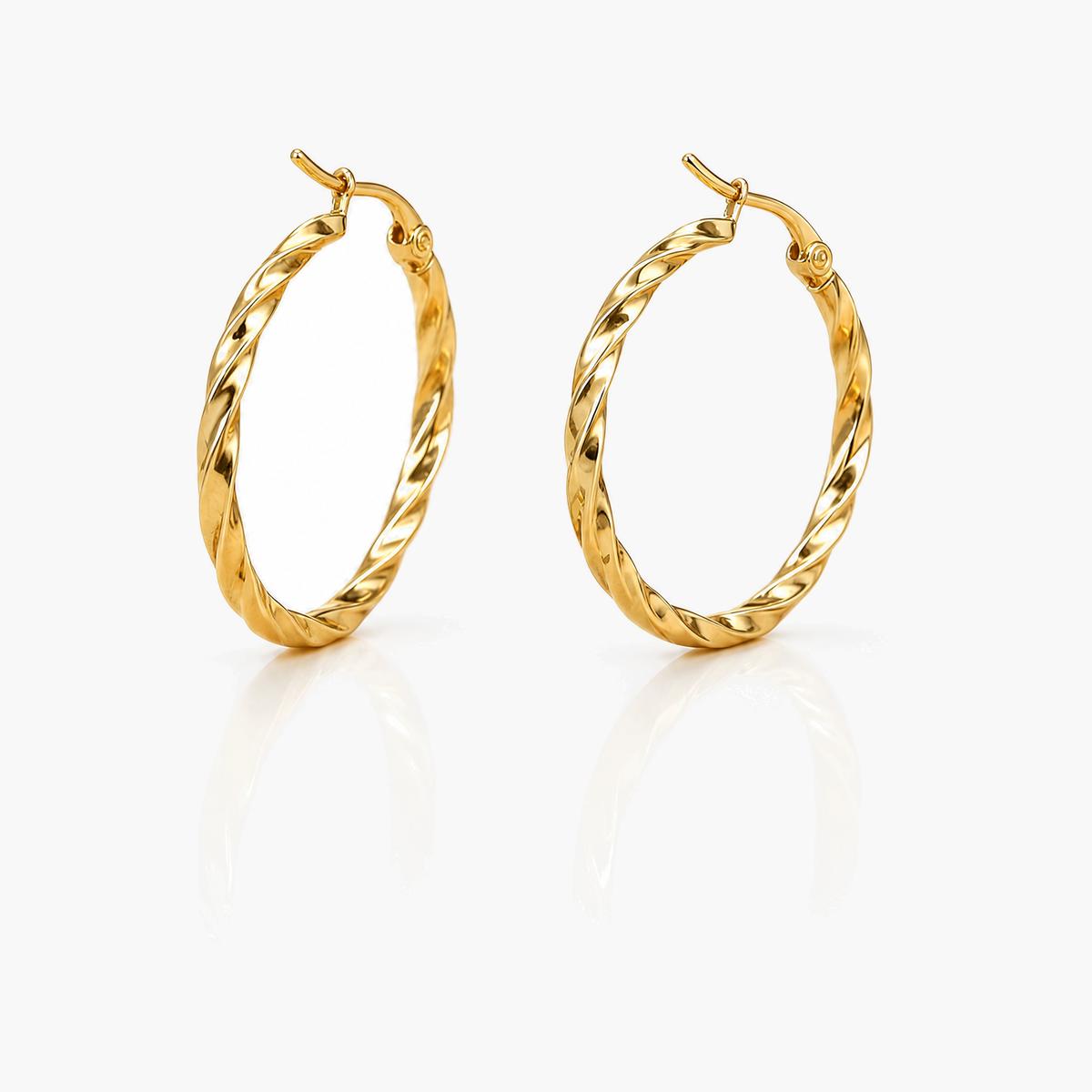 Twisted Hoop Earrings