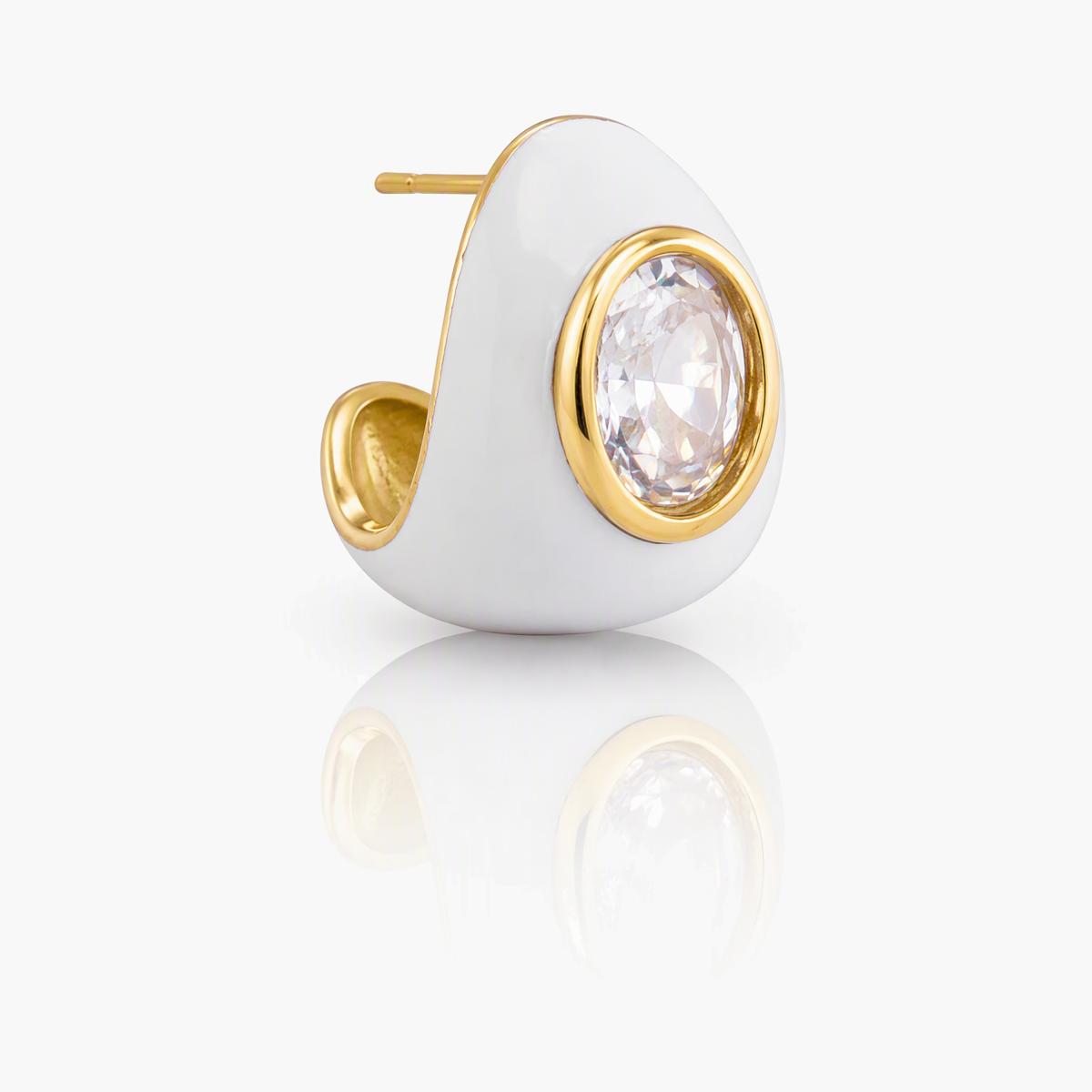 Minimalist Oval Stud Earrings