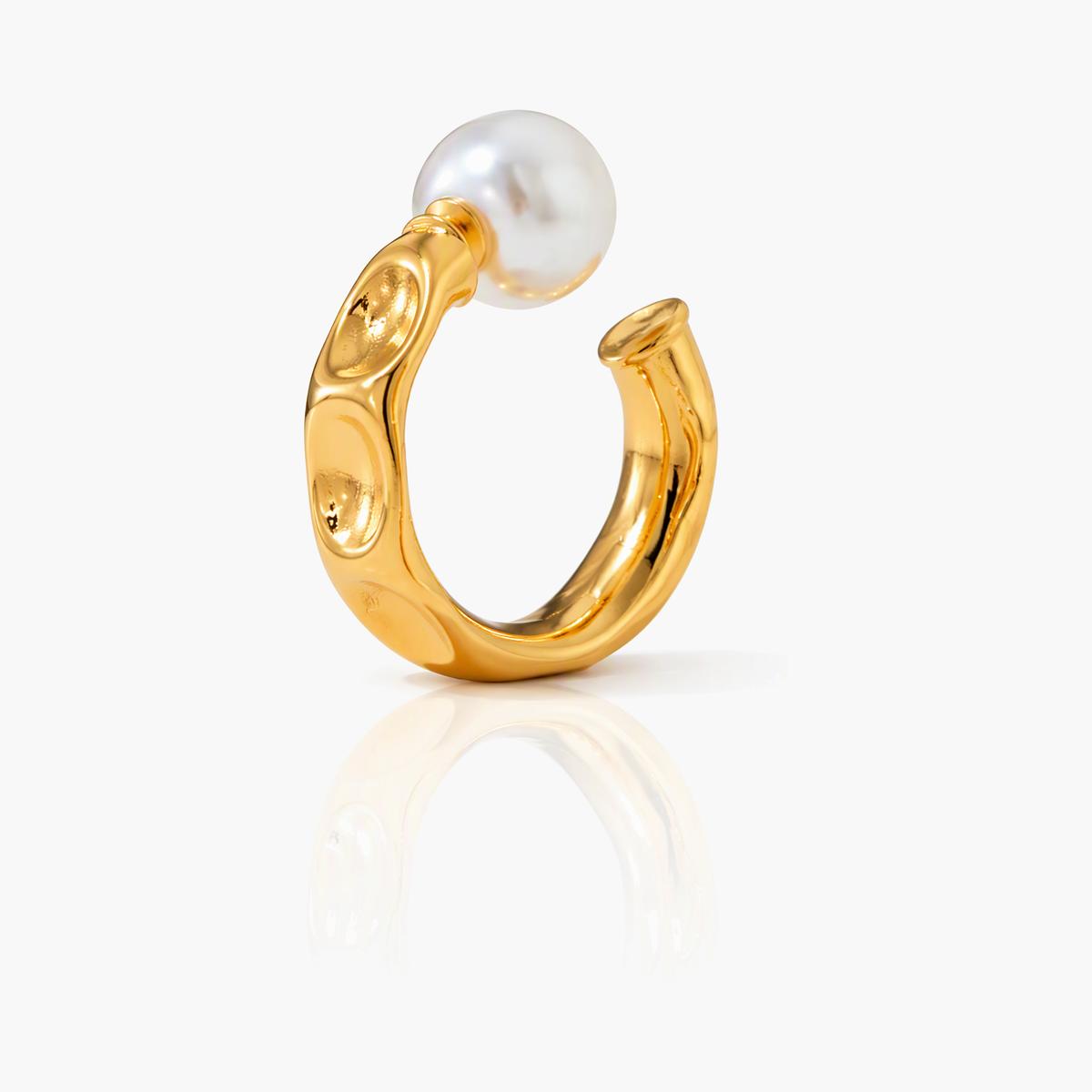 Trendy Sphere And Pearl Earrings