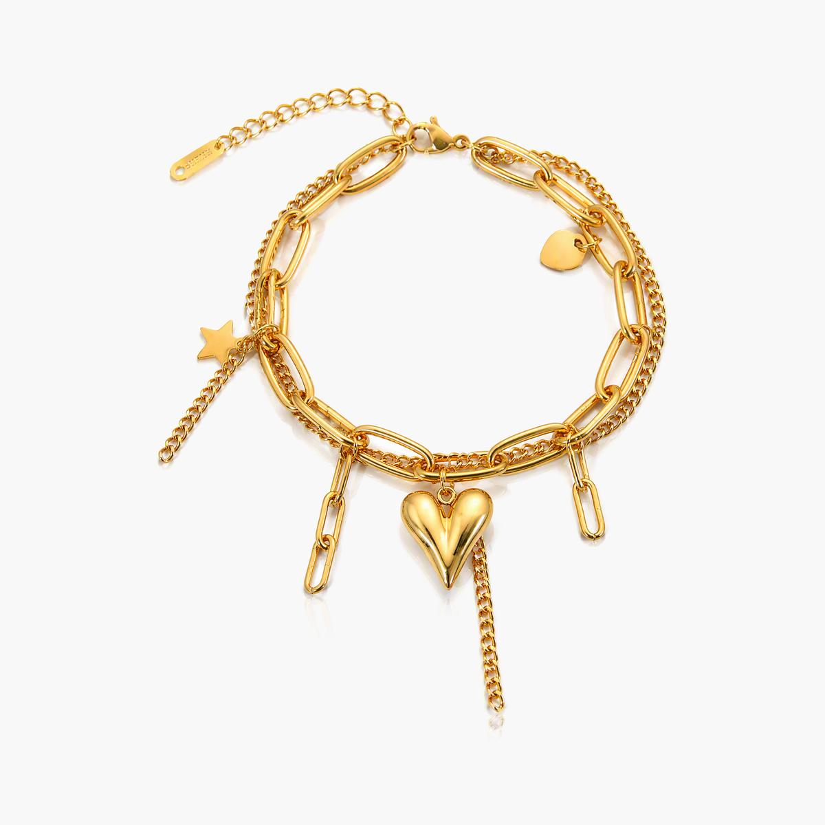 Trendy Heart Charm Bracelet
