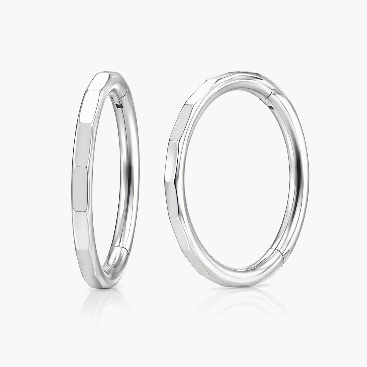 Faceted Hoop Earrings