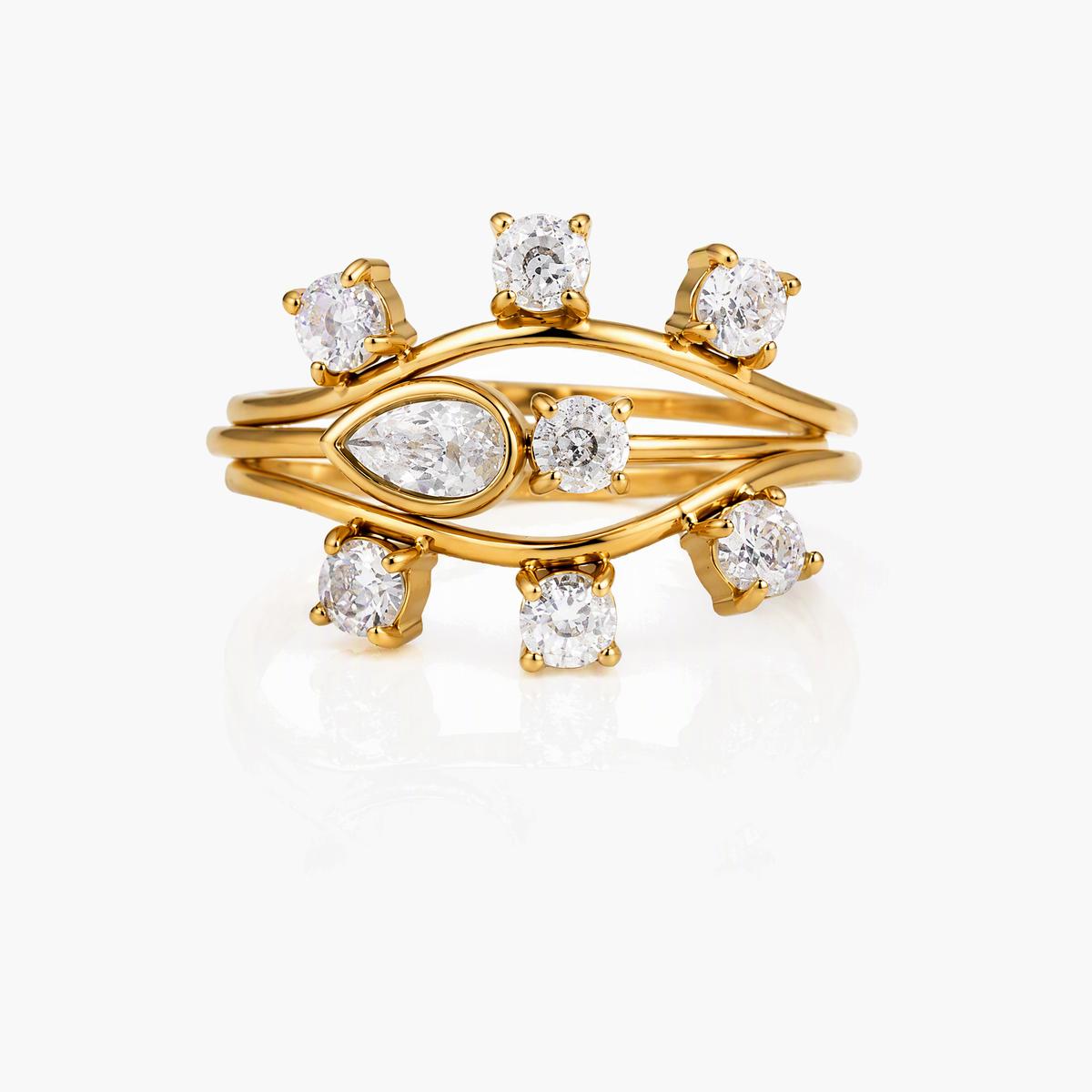 Evil Eye Multi Stone Ring