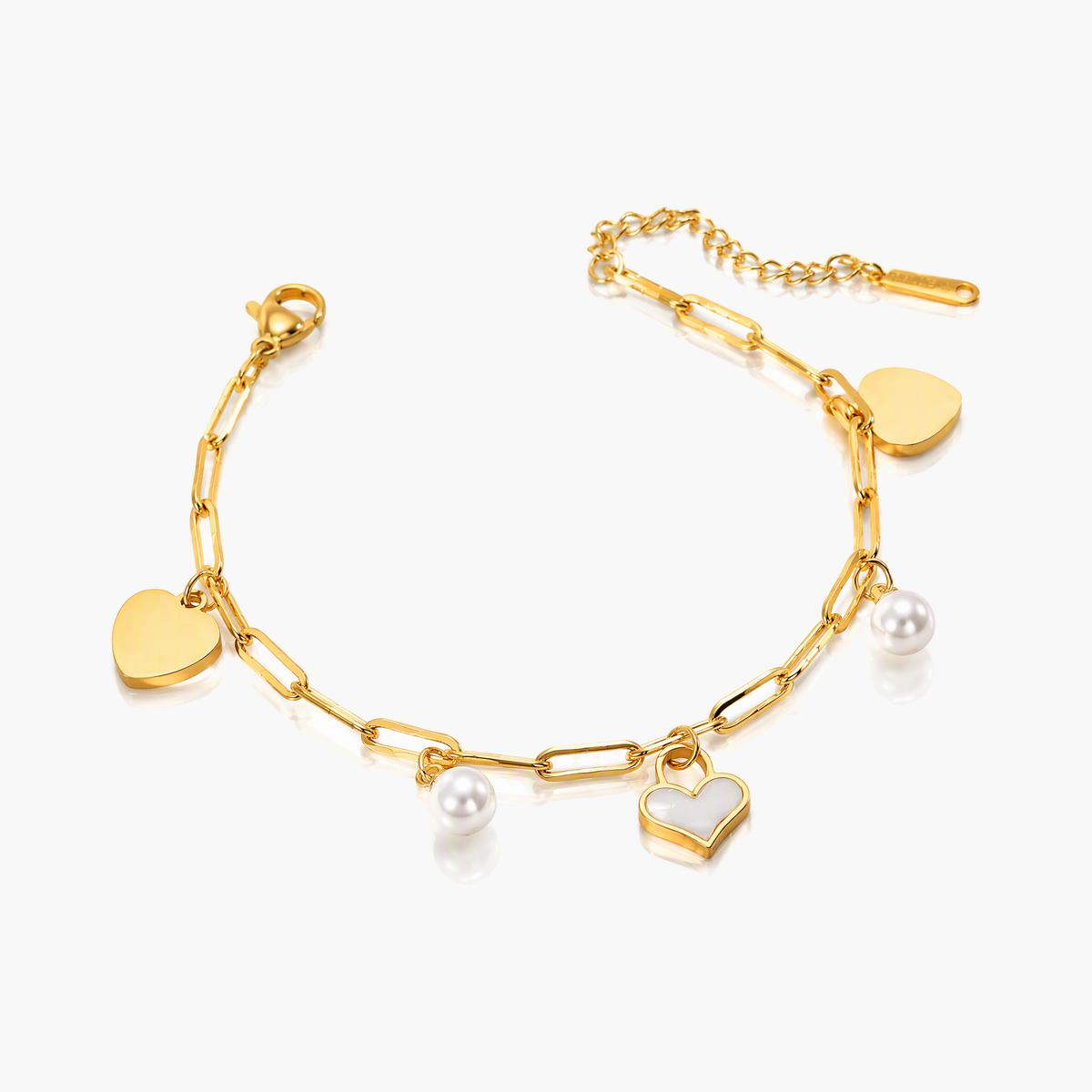 Dainty Heart Charm Bracelet