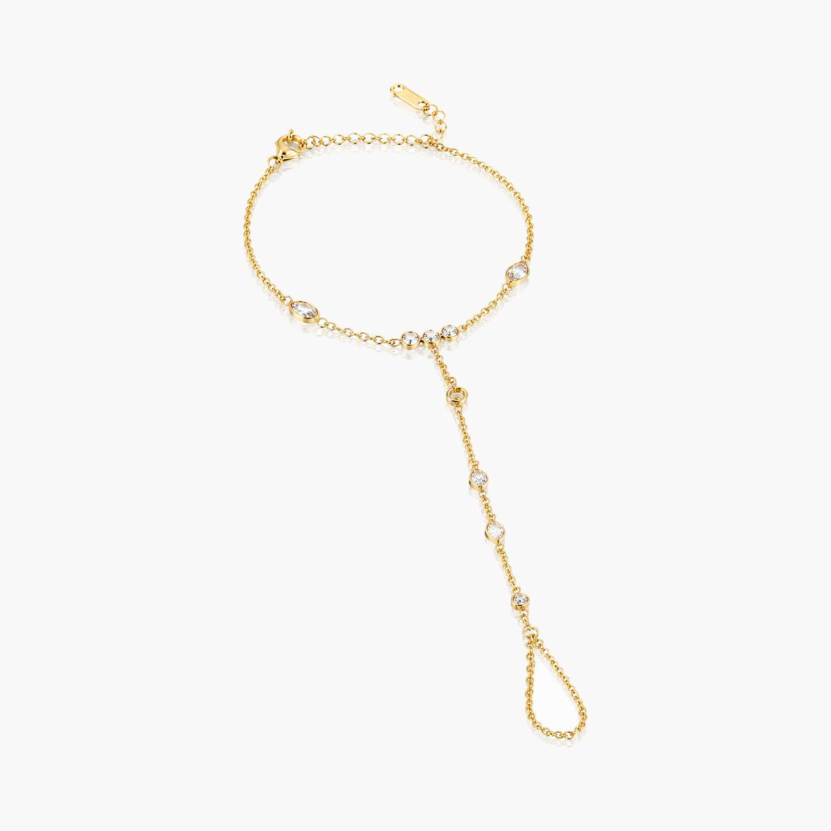 Dainty Heart Y-Chain Bracelet
