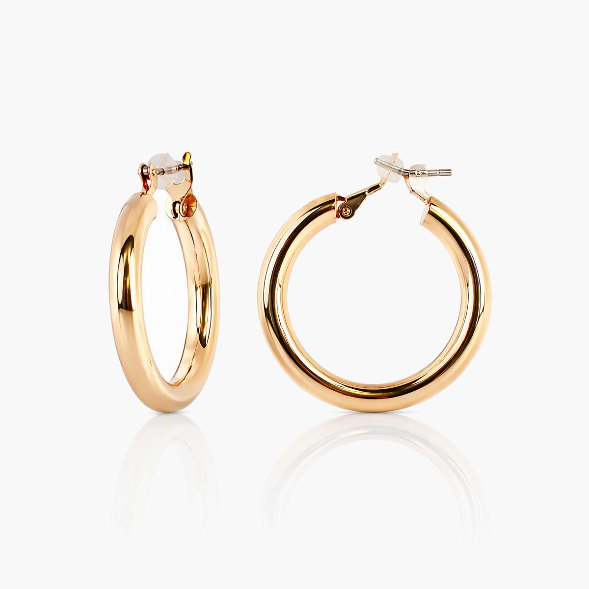 Minimalist Thick Band Hoop Earrings