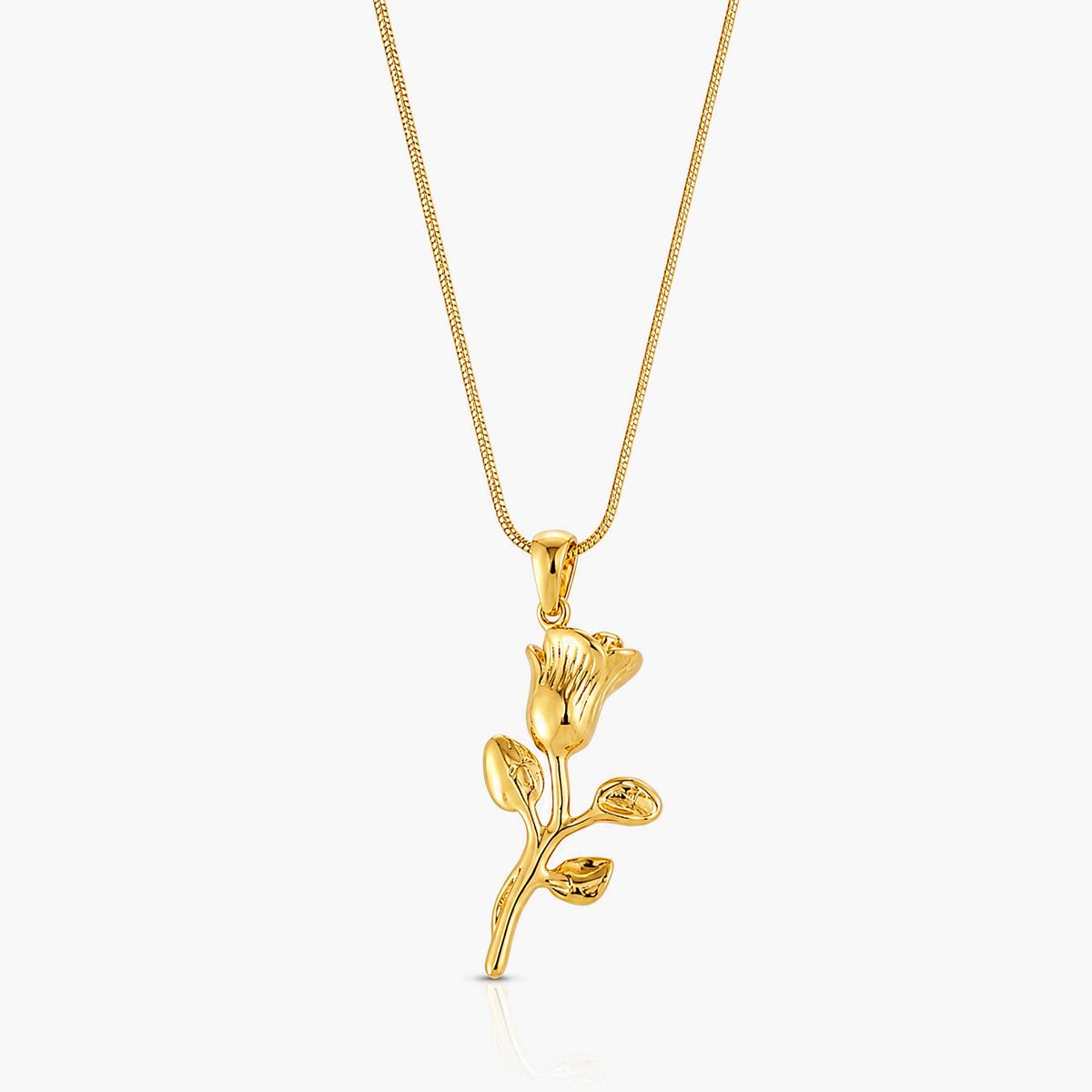 Dainty Rose Pendant Necklace