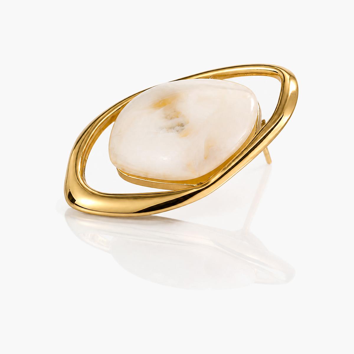 Orbit Stone Stud Earrings