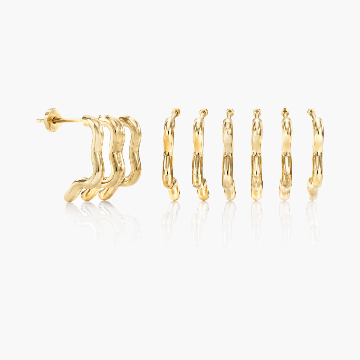 Wavy Hoop Earrings