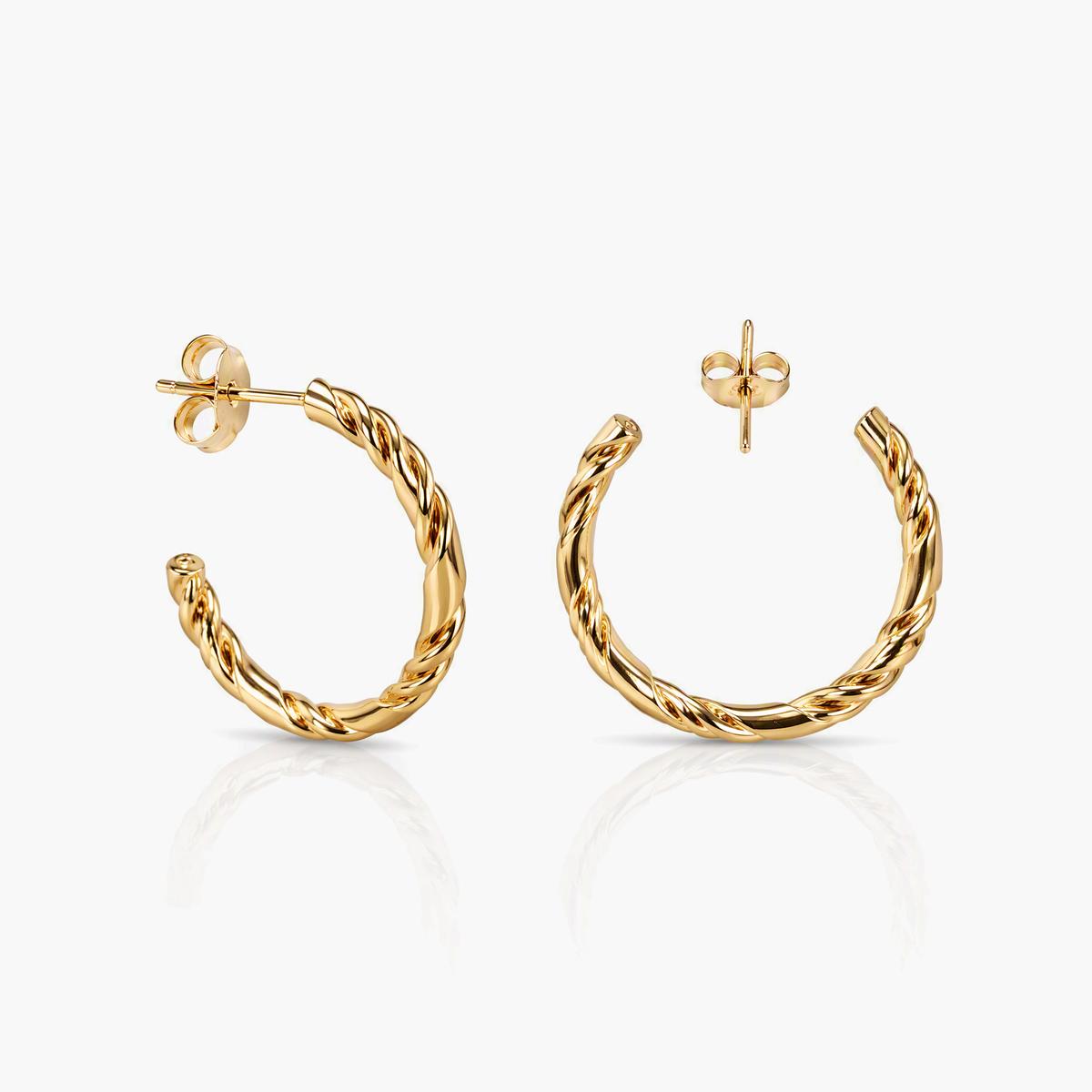 Twisted Open Hoop Earrings