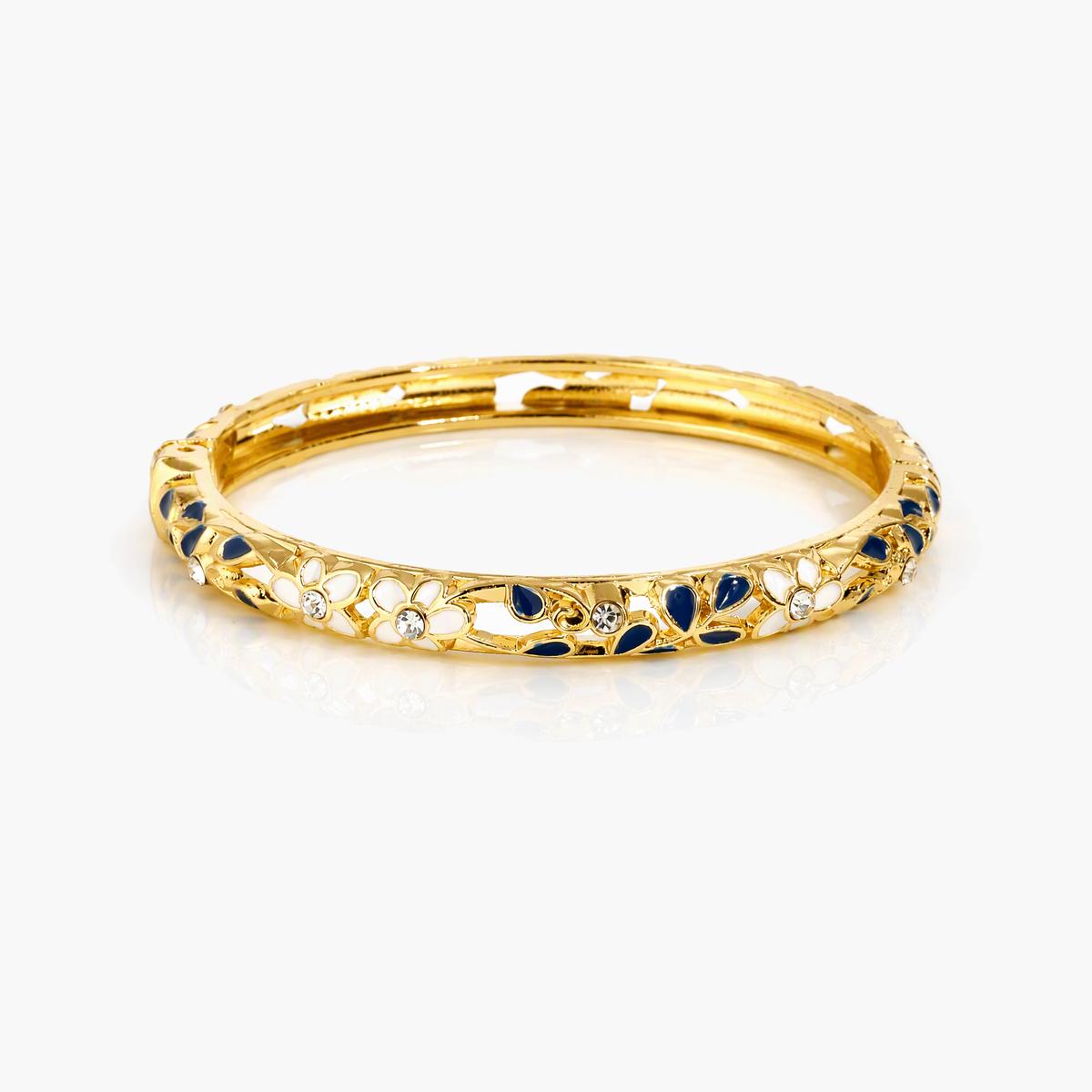 Floral Enamel Bangle