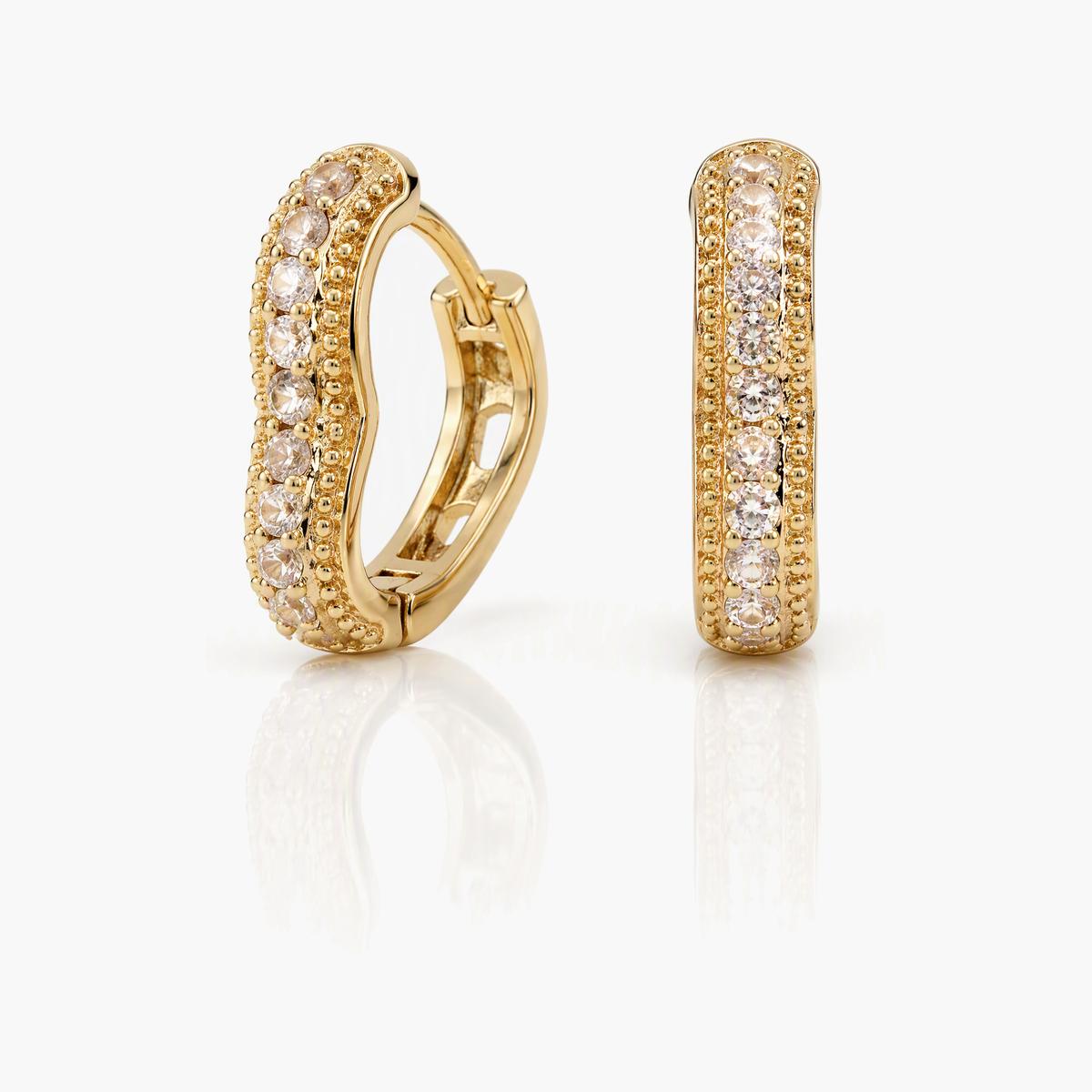 Paved Hoop Earrings