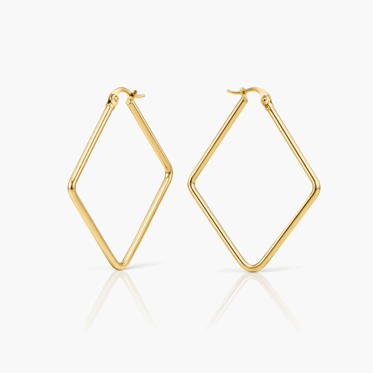 Geometric Open Hoop Earrings