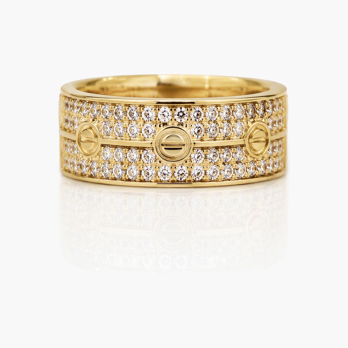 Luxury Circle Disc Band Ring