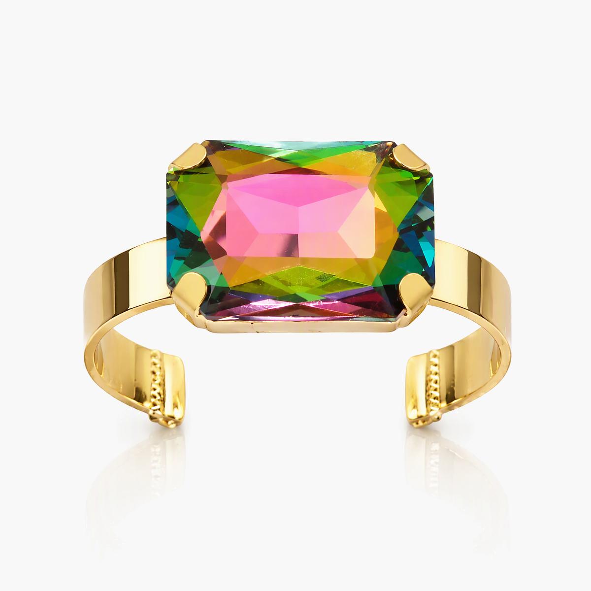Trendy Rectangular Stone Cuff Bracelet